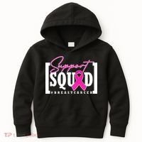Support Squad #Breast Cancer Awareness Warrior Kids Hoodie thumb 0