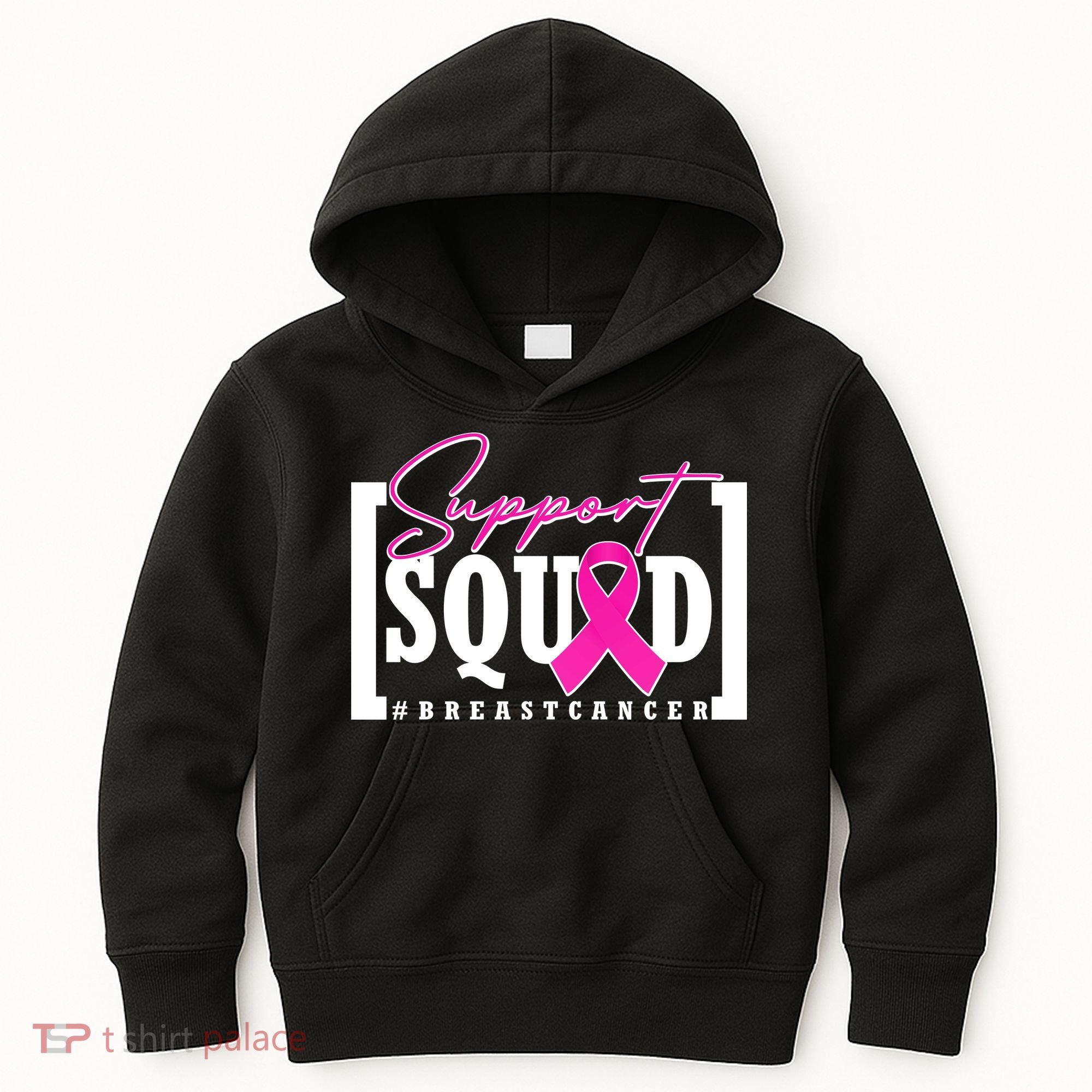 Support Squad #Breast Cancer Awareness Warrior Kids Hoodie