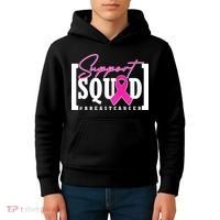 Support Squad #Breast Cancer Awareness Warrior Kids Hoodie thumb 4