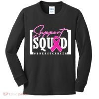 Support Squad #Breast Cancer Awareness Warrior Kids Long Sleeve Shirt thumb 0