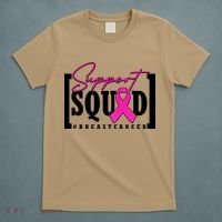 Support Squad #Breast Cancer Awareness Warrior T-Shirt thumb 5