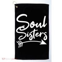 Soul Sisters Best Friends Matching Mothers Day Mom Bff Great Gift Golf Towel thumb 0