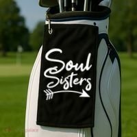 Soul Sisters Best Friends Matching Mothers Day Mom Bff Great Gift Golf Towel thumb 2