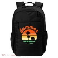 Summer Sunset Beach Retro Vacation Backpack thumb 0