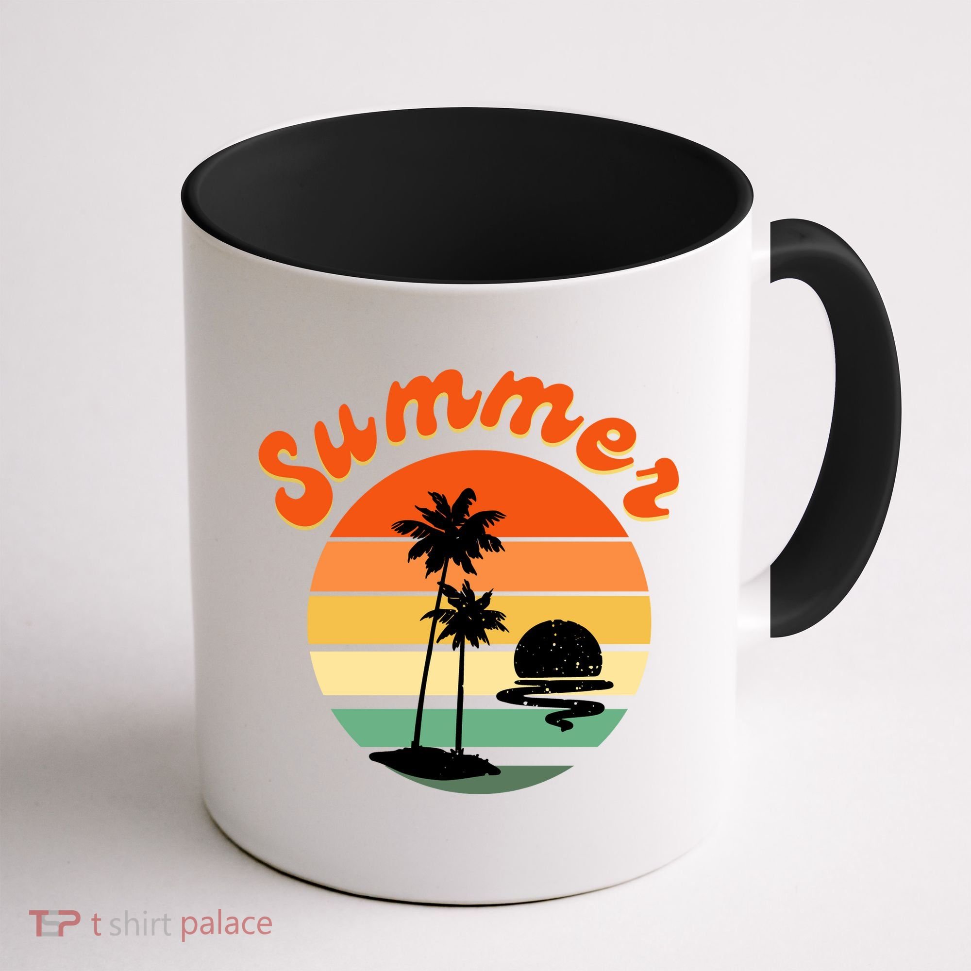 Summer Sunset Beach Retro Vacation Coffee Mug