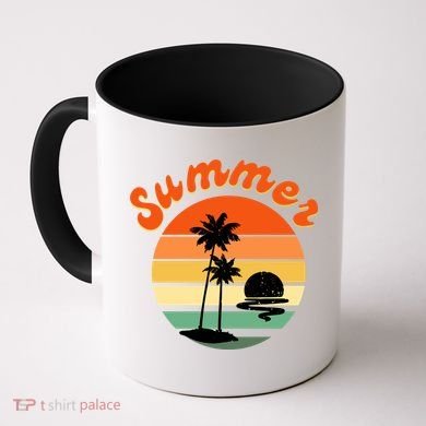 Summer Sunset Beach Retro Vacation Coffee Mug
