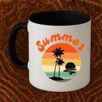 Summer Sunset Beach Retro Vacation Coffee Mug thumb 2