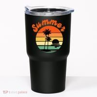 Summer Sunset Beach Retro Vacation Tumbler thumb 0