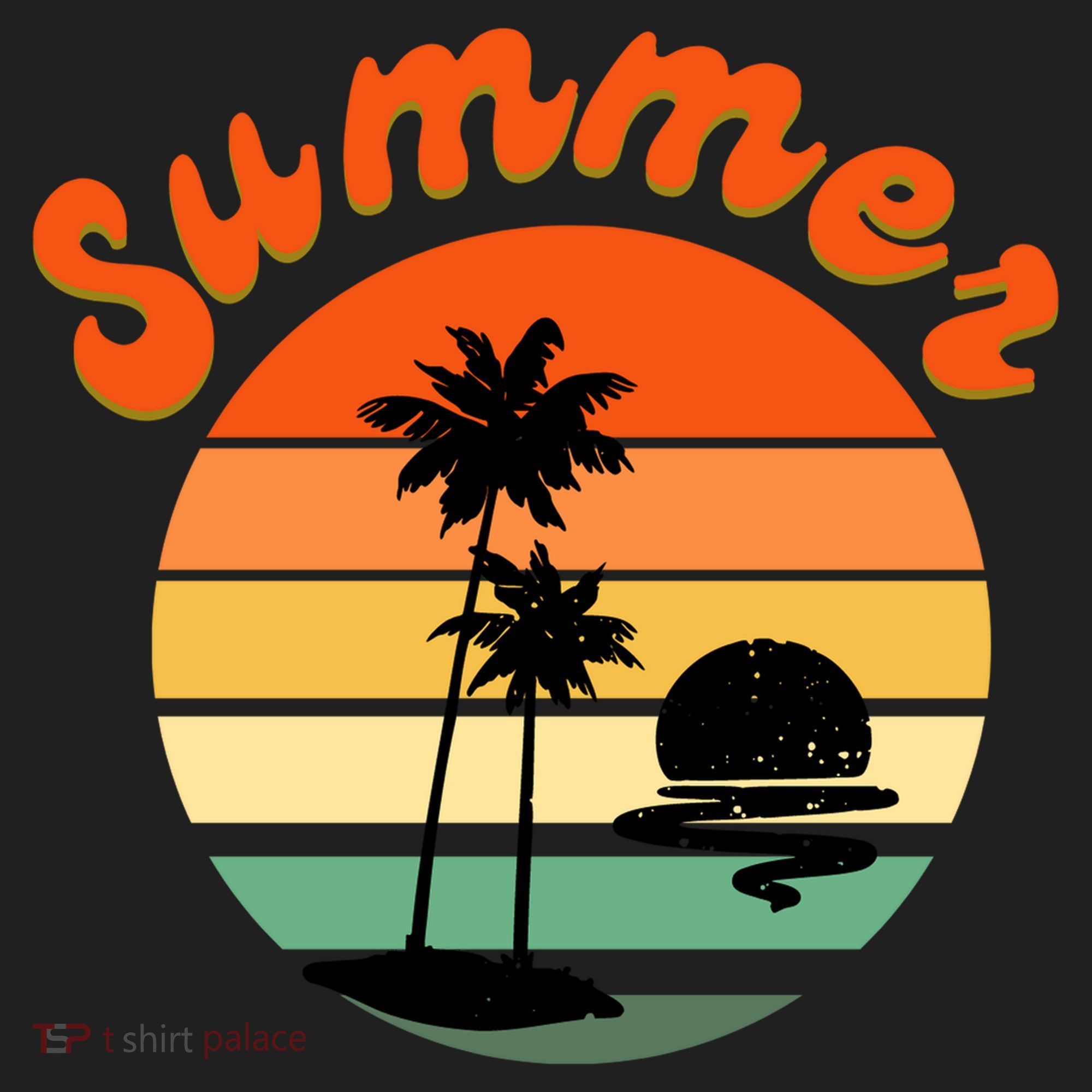 Summer Sunset Beach Retro Vacation Tumbler