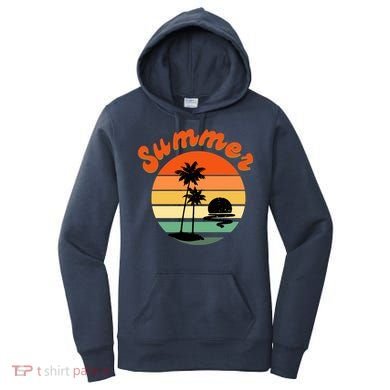 Summer Sunset Beach Retro Vacation Women's Hoodie