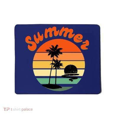 Summer Sunset Beach Retro Vacation Mousepad