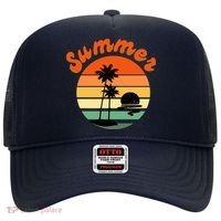 Summer Sunset Beach Retro Vacation Hat thumb 0