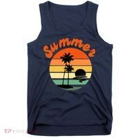 Summer Sunset Beach Retro Vacation Tank Top thumb 0