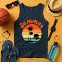 Summer Sunset Beach Retro Vacation Tank Top thumb 4