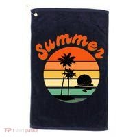 Summer Sunset Beach Retro Vacation Golf Towel thumb 0