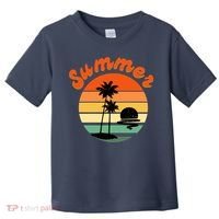Summer Sunset Beach Retro Vacation Toddler T-Shirt thumb 0