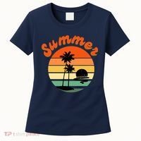 Summer Sunset Beach Retro Vacation Women's T-Shirt thumb 0