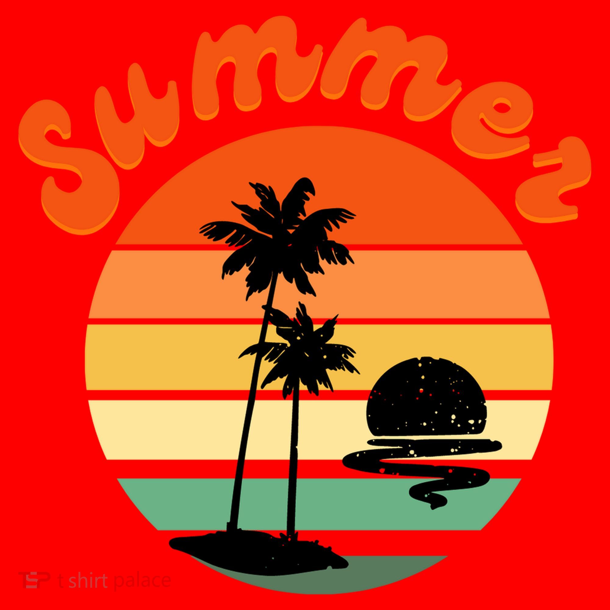 Summer Sunset Beach Retro Vacation Santa Hat
