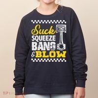 Suck Squeeze Bang Blow Car Lovers Women's Sweatshirt thumb 0