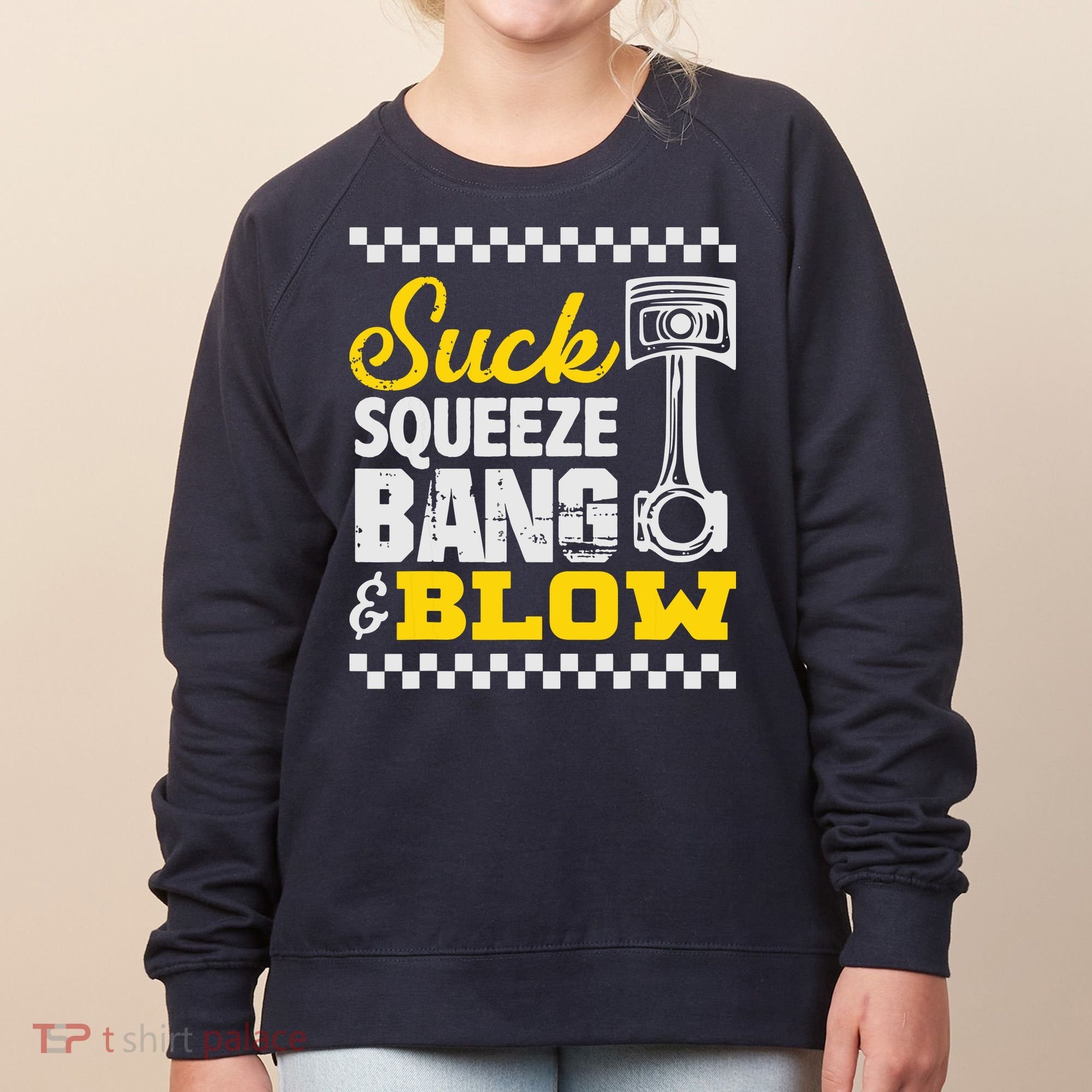 Suck Squeeze Bang Blow Car Lovers Women's Sweatshirt