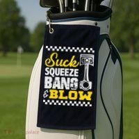 Suck Squeeze Bang Blow Car Lovers Golf Towel thumb 2