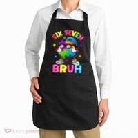 Six Seven Bruh 67 Autism Puzzle 6-7 Meme Apron thumb 2