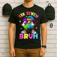 Six Seven Bruh 67 Autism Puzzle 6-7 Meme T-Shirt thumb 6