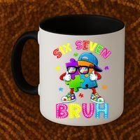 Six Seven Bruh 67 Autism Puzzle 6-7 Meme Coffee Mug thumb 2