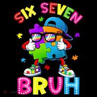 Six Seven Bruh 67 Autism Puzzle 6-7 Meme Coffee Mug thumb 5