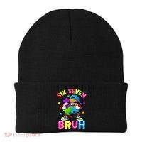 Six Seven Bruh 67 Autism Puzzle 6-7 Meme Beanie thumb 0