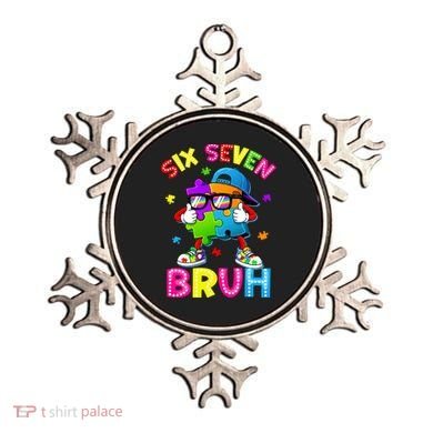 Six Seven Bruh 67 Autism Puzzle 6-7 Meme Ornament