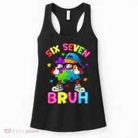 Six Seven Bruh 67 Autism Puzzle 6-7 Meme Women's Tank Top thumb 0
