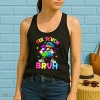 Six Seven Bruh 67 Autism Puzzle 6-7 Meme Women's Tank Top thumb 2