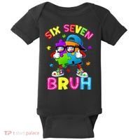 Six Seven Bruh 67 Autism Puzzle 6-7 Meme Baby Bodysuit thumb 0