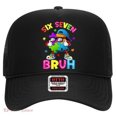 Six Seven Bruh 67 Autism Puzzle 6-7 Meme Hat