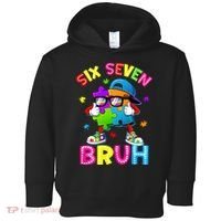 Six Seven Bruh 67 Autism Puzzle 6-7 Meme Toddler Hoodie thumb 0