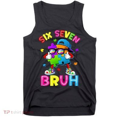 Six Seven Bruh 67 Autism Puzzle 6-7 Meme Tank Top