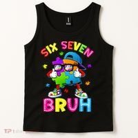 Six Seven Bruh 67 Autism Puzzle 6-7 Meme Tank Top thumb 2