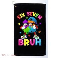 Six Seven Bruh 67 Autism Puzzle 6-7 Meme Golf Towel thumb 0
