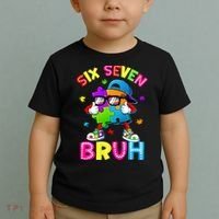 Six Seven Bruh 67 Autism Puzzle 6-7 Meme Toddler T-Shirt thumb 2