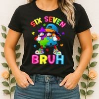 Six Seven Bruh 67 Autism Puzzle 6-7 Meme Women's T-Shirt thumb 2