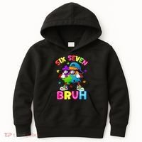 Six Seven Bruh 67 Autism Puzzle 6-7 Meme Kids Hoodie thumb 0