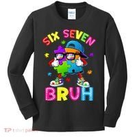 Six Seven Bruh 67 Autism Puzzle 6-7 Meme Kids Long Sleeve Shirt thumb 0