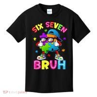 Six Seven Bruh 67 Autism Puzzle 6-7 Meme Kids T-Shirt thumb 0