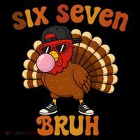 Six Seven Bruh 67 Funny Thanksgiving Turkey Meme Coffee Mug thumb 5