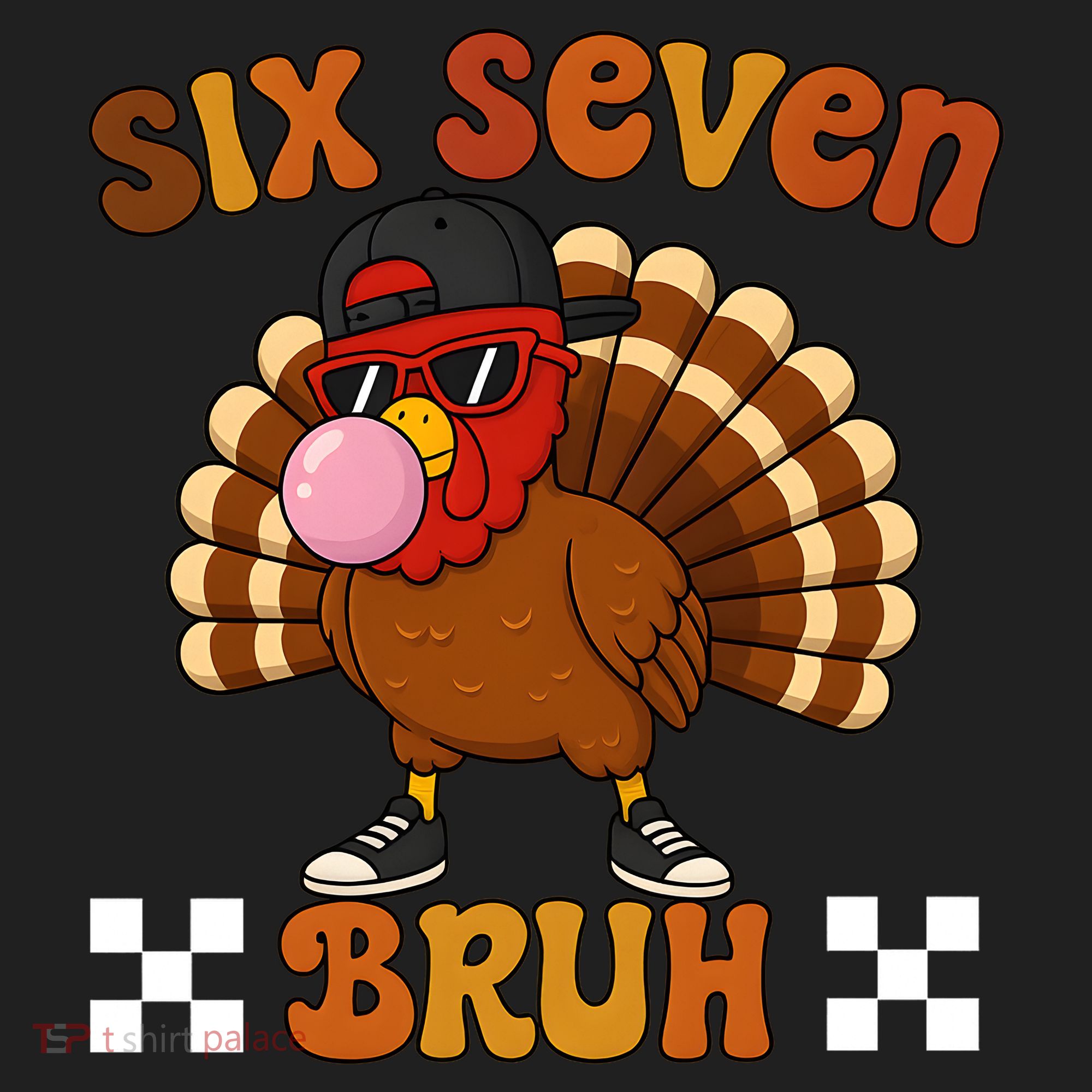 Six Seven Bruh 67 Funny Thanksgiving Turkey Meme Beanie