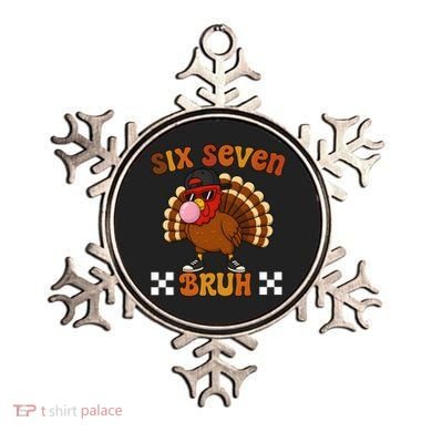 Six Seven Bruh 67 Funny Thanksgiving Turkey Meme Ornament