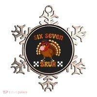Six Seven Bruh 67 Funny Thanksgiving Turkey Meme Ornament thumb 0