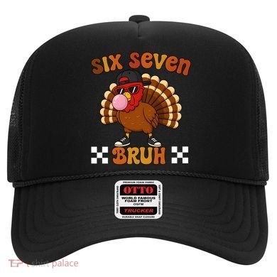 Six Seven Bruh 67 Funny Thanksgiving Turkey Meme Hat