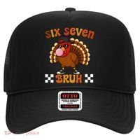 Six Seven Bruh 67 Funny Thanksgiving Turkey Meme Hat thumb 0
